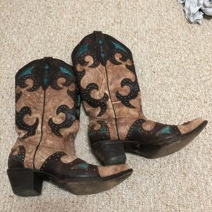 Corral Boots with Teal Details
